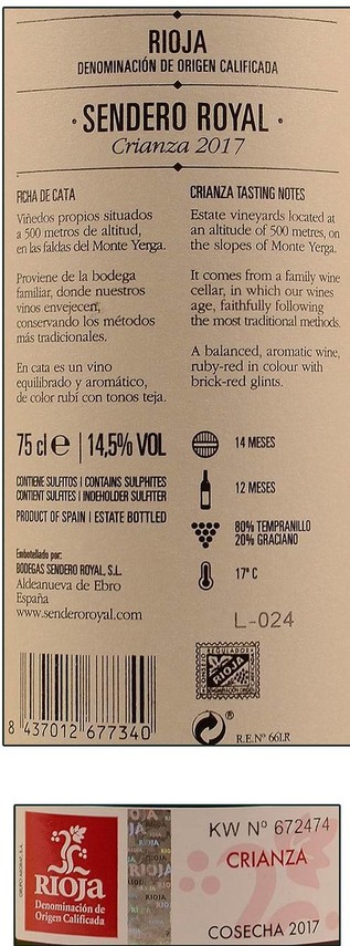 Etiketa Rioja Crianza