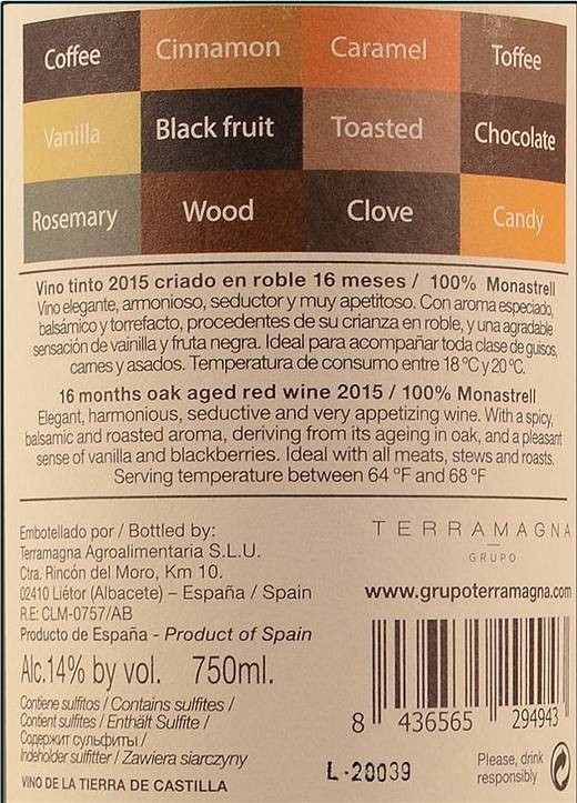 Etiketa Alter Ego Monastrell