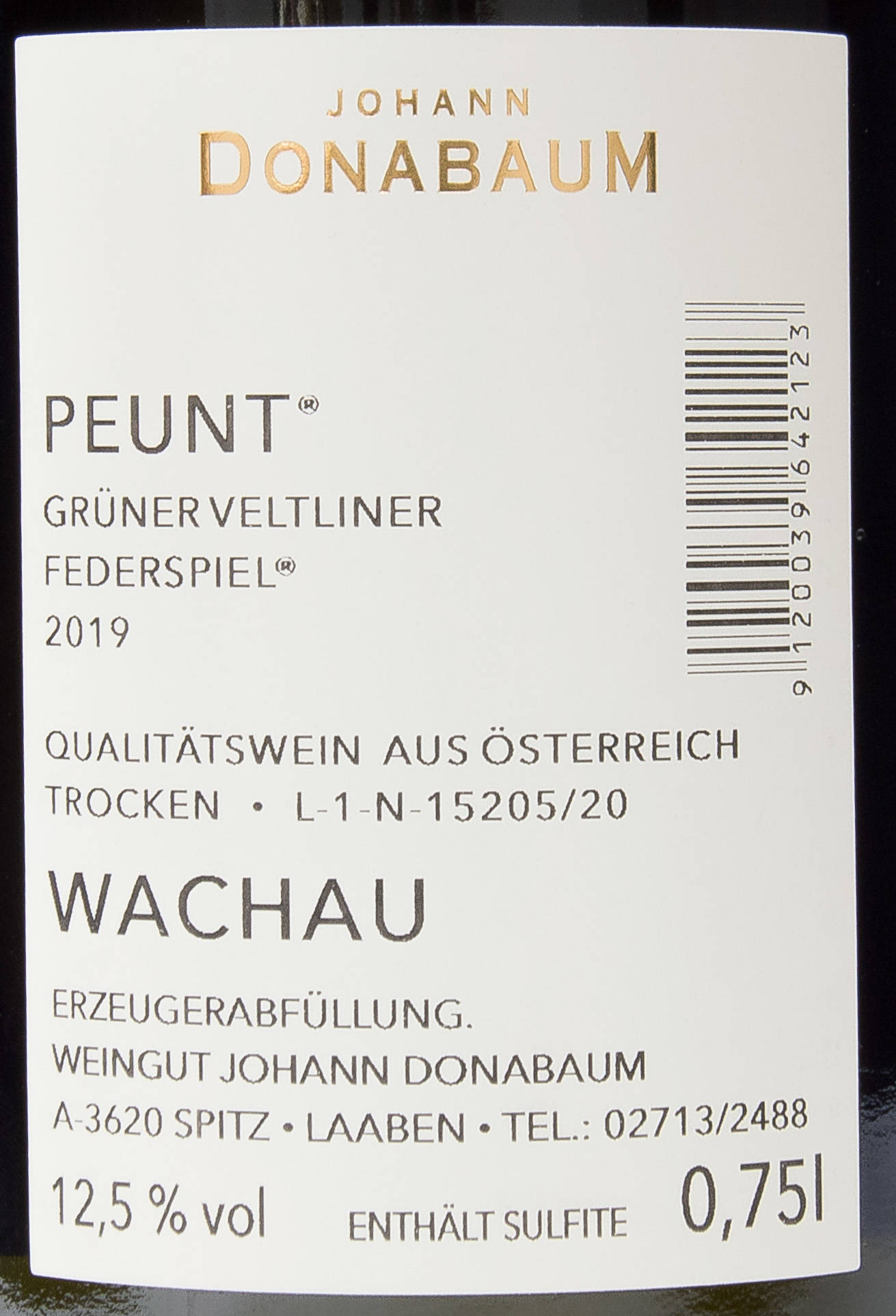 Etiketa Grüner Veltliner Federspiel PEUNT