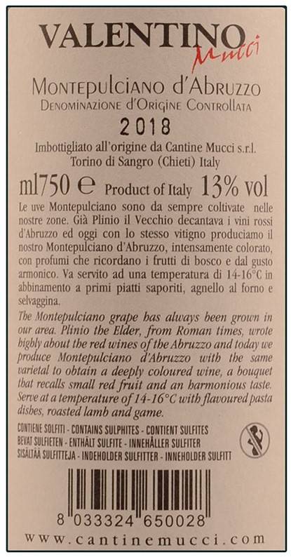 Etiketa Montepulciano d\'Abruzzo 