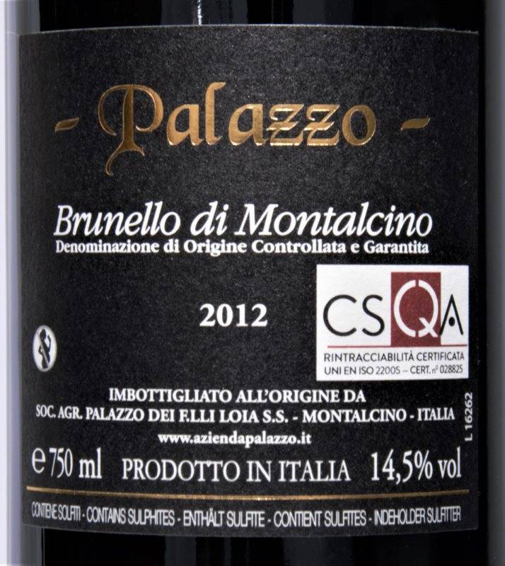 Etiketa Brunello di Montalcino 