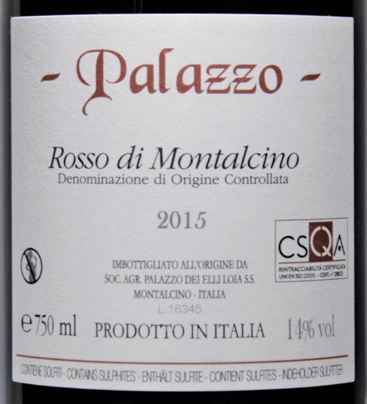 Etiketa Rosso di Montalcino 