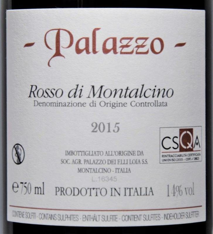 Etiketa Rosso di Montalcino 