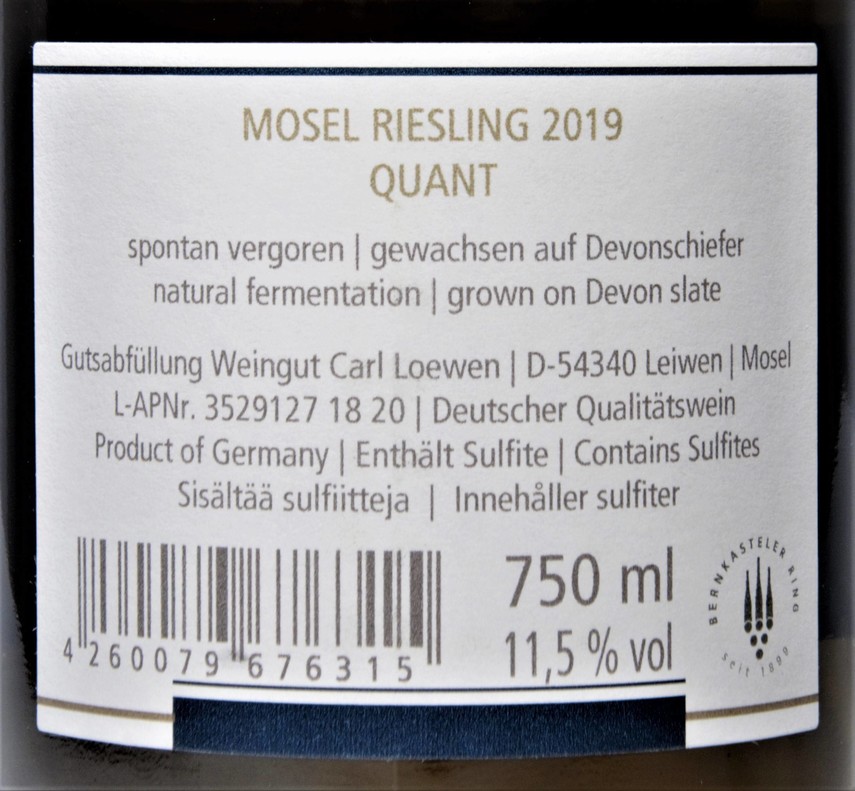 Etiketa Riesling trocken \