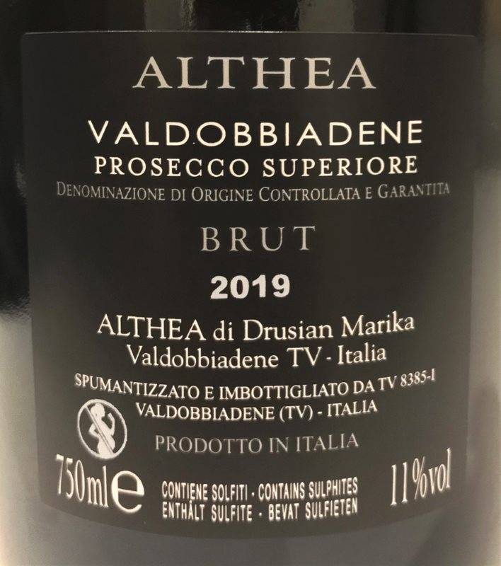 Etiketa Prosecco Valdobbiadene Superiore