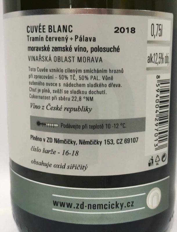 Etiketa Cuvée blanc