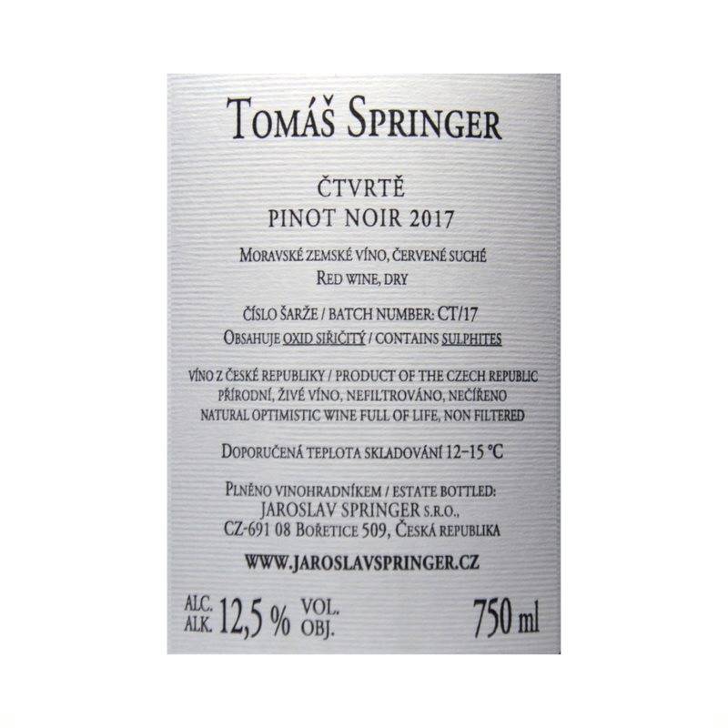 Etiketa Pinot noir Čtvrtě