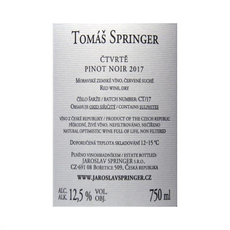 Etiketa Pinot noir Čtvrtě