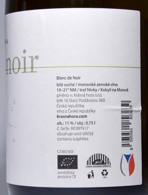 Etiketa Chardonnay- Pinot blanc