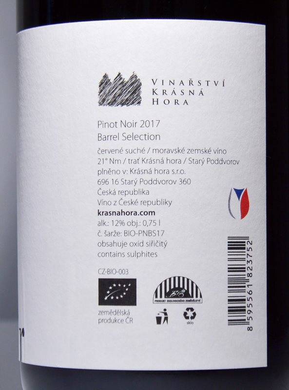 Etiketa Pinot noir Barrel