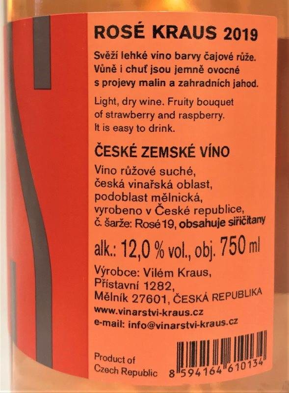 Etiketa Rosé Kraus