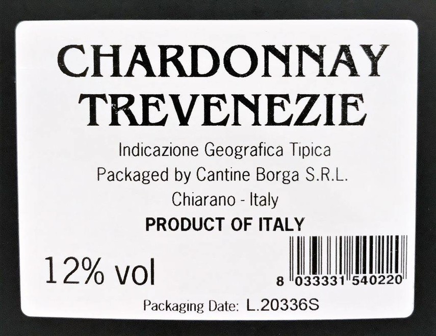 Etiketa Chardonnay-bag in box