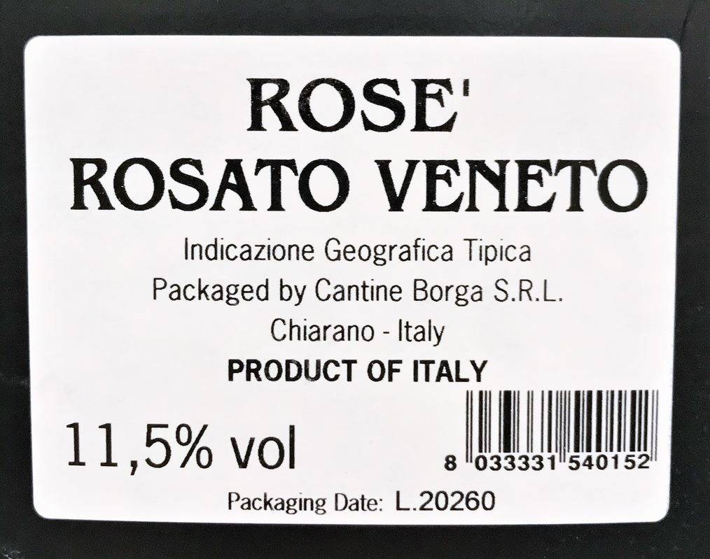 Etiketa Rosato-bag in box