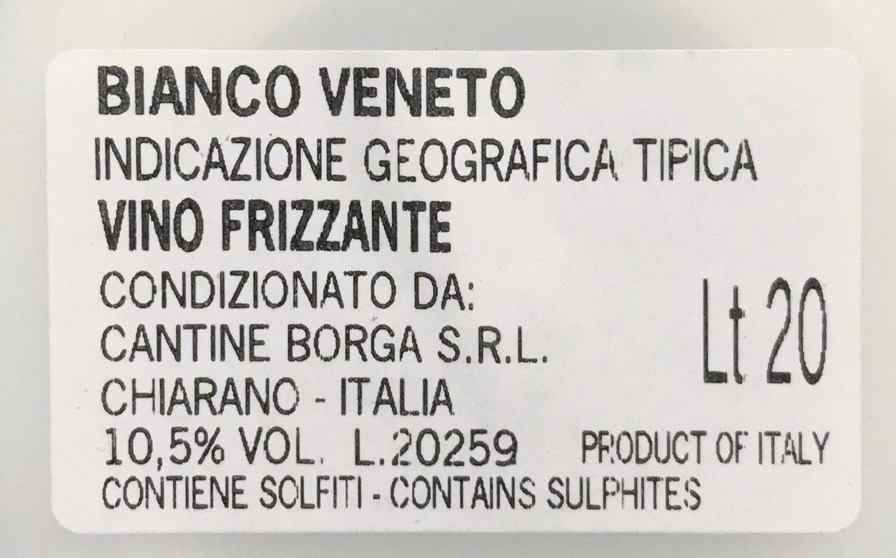 Etiketa Bianco Frizzante KEG 