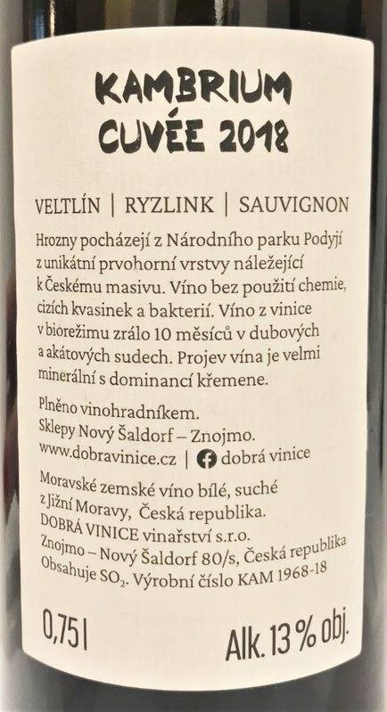 Etiketa Cuvée Kambrium