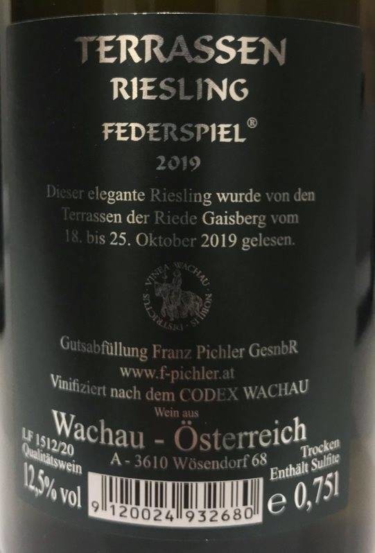 Etiketa Riesling Terrassen