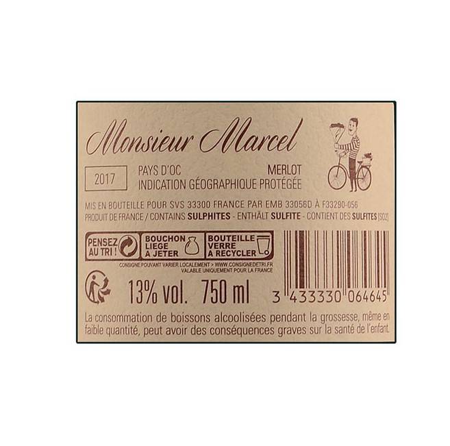 Etiketa Merlot Mr. Marcel