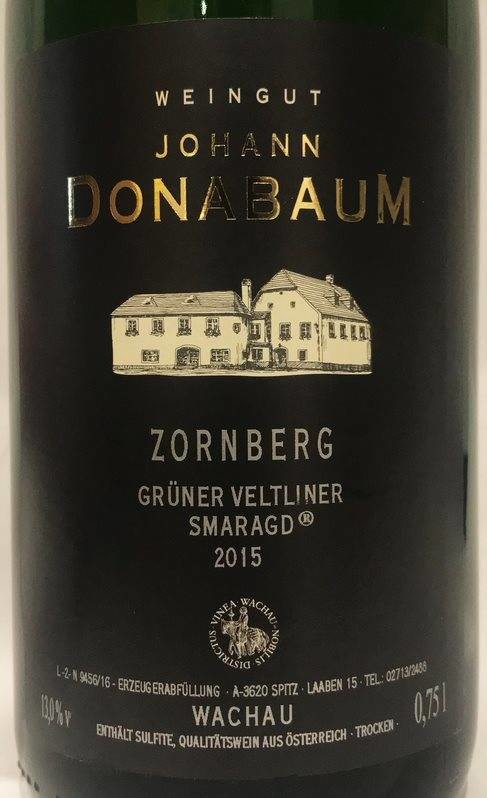Etiketa Grüner Veltliner Smaragd, ZORNBERG