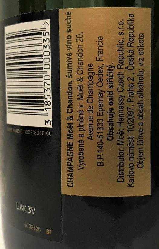 Etiketa Champagne - Moët & Chandon Impérial