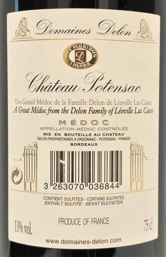 Etiketa Château Potensac