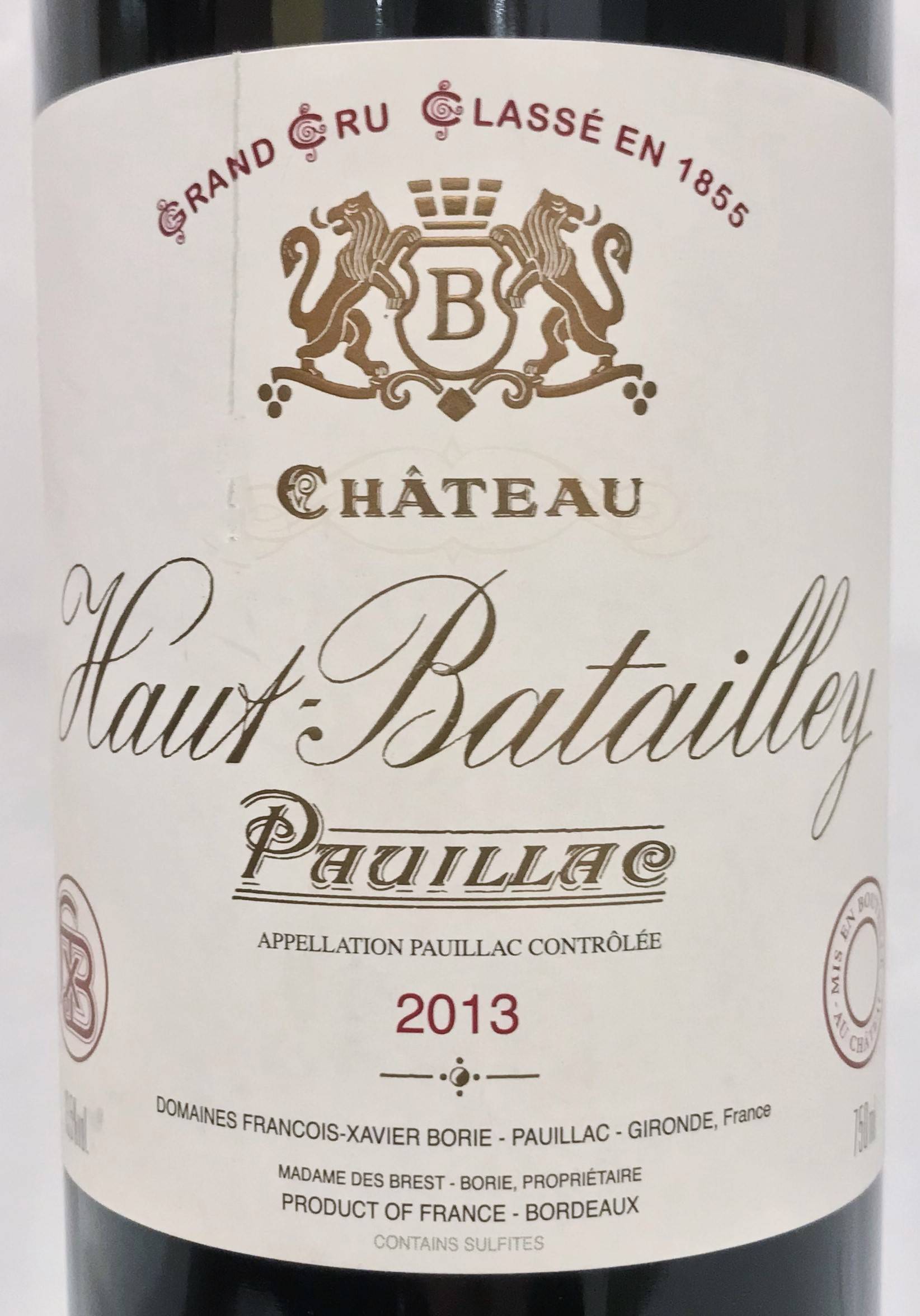 Etiketa Château Haut Batailley