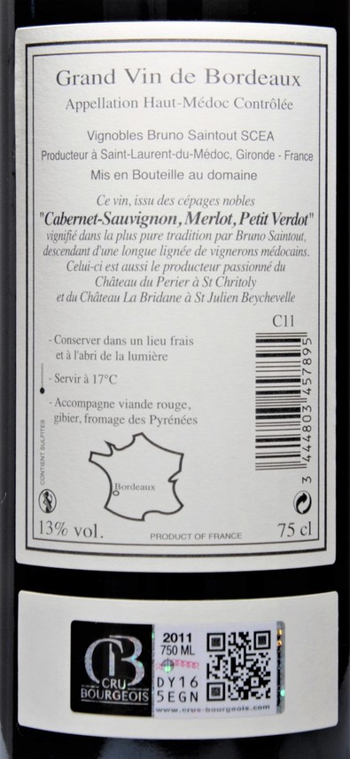 Etiketa Domaine de Cartujac 