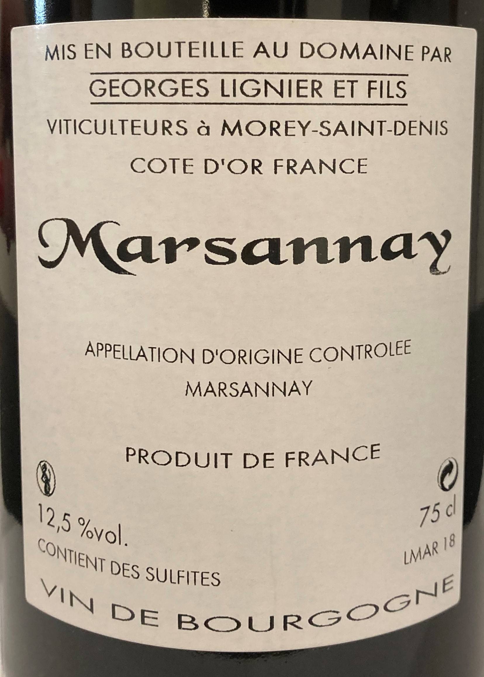 Etiketa Marsannay AOC