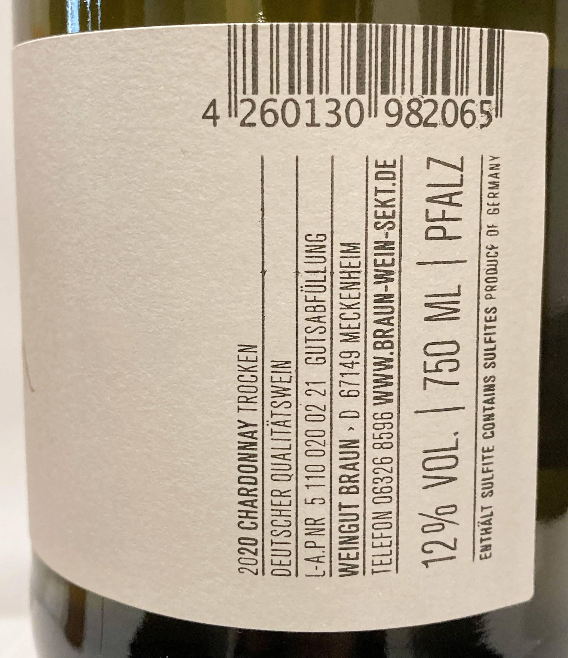 Etiketa Chardonnay Alltag