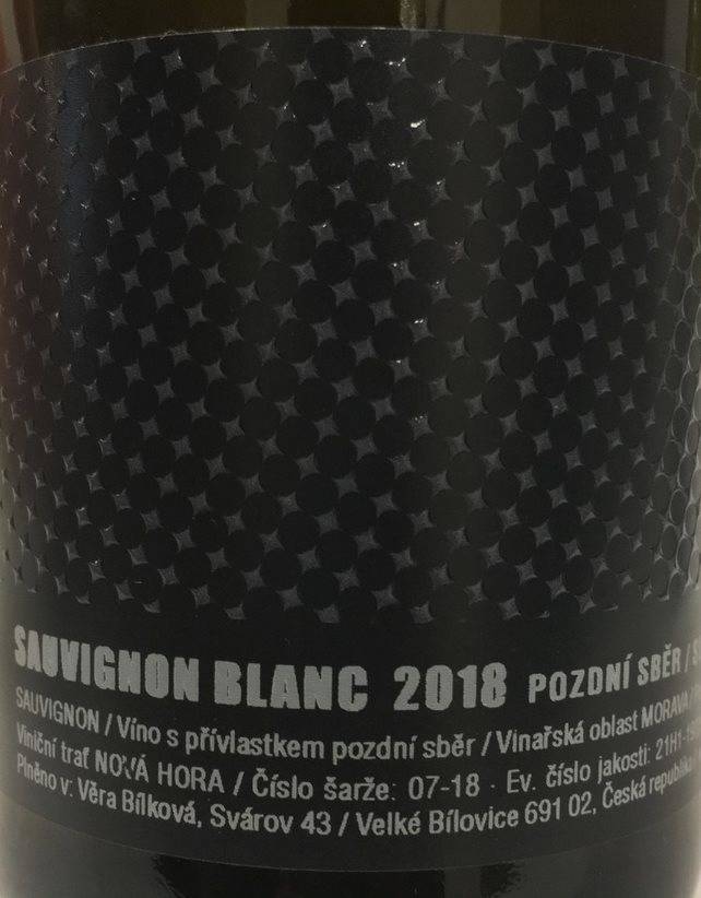 Etiketa Sauvignon blanc