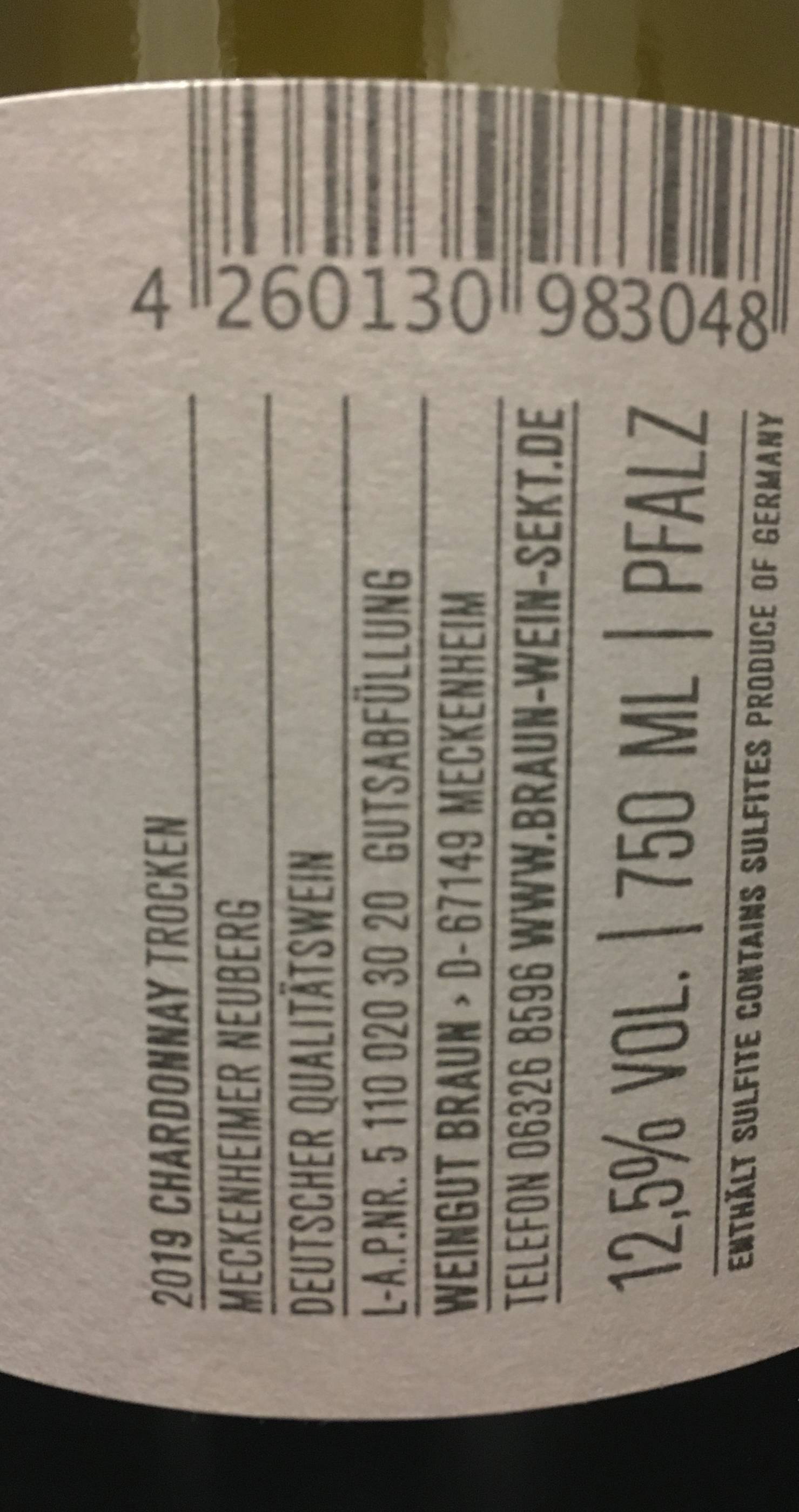 Etiketa Chardonnay Individuell