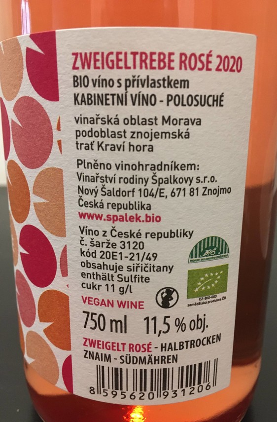 Etiketa Zweigeltrebe rosé