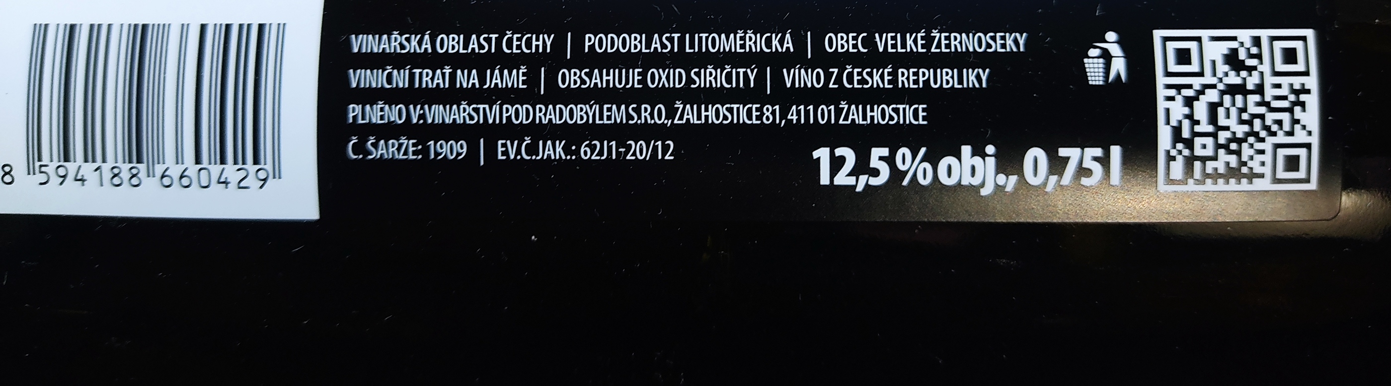 Etiketa Müller Thurgau