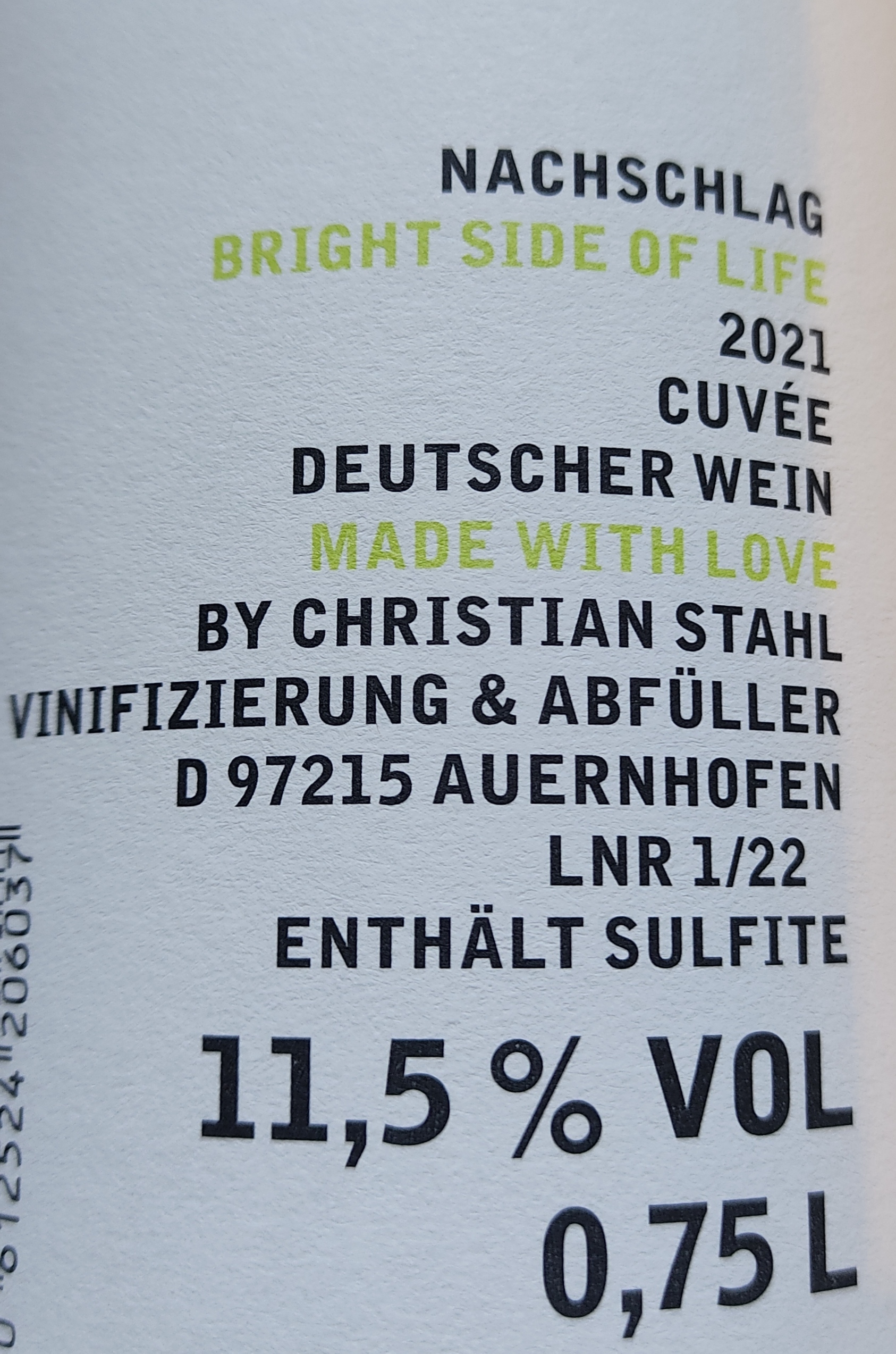 Etiketa NACHSCHLAG \