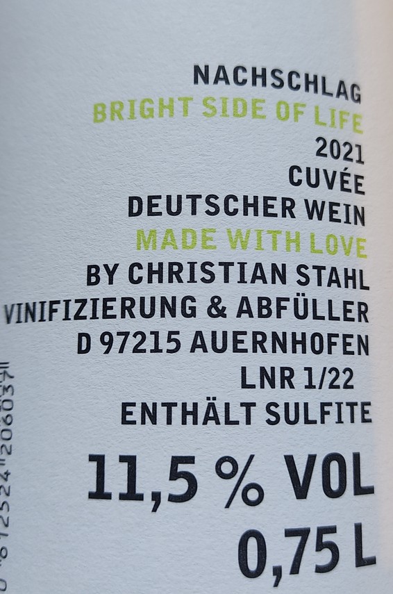 Etiketa NACHSCHLAG \