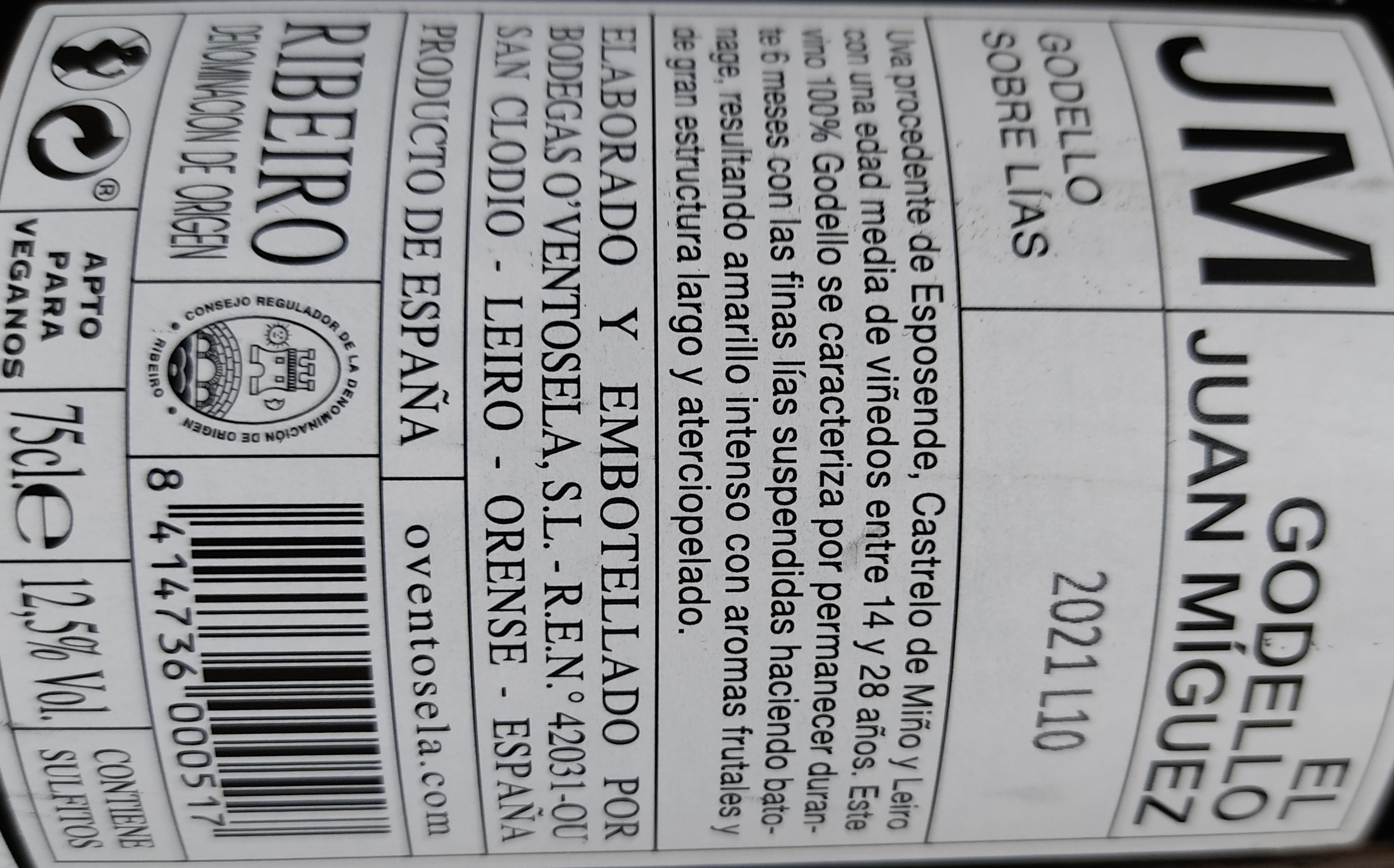 Etiketa El Godello-Juan Míguez