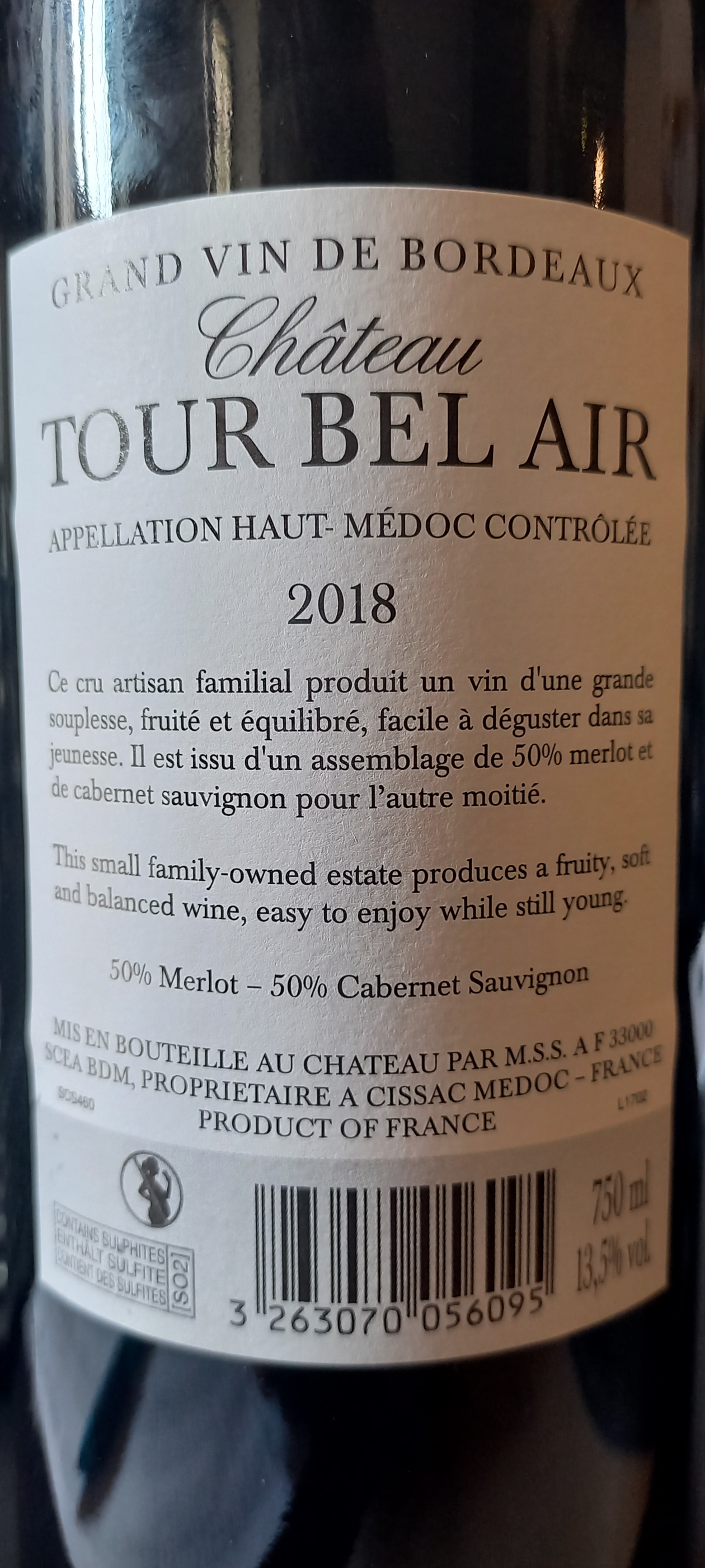 Etiketa Château Tour Bel Air