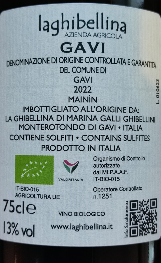 Etiketa Gavi di Gavi \