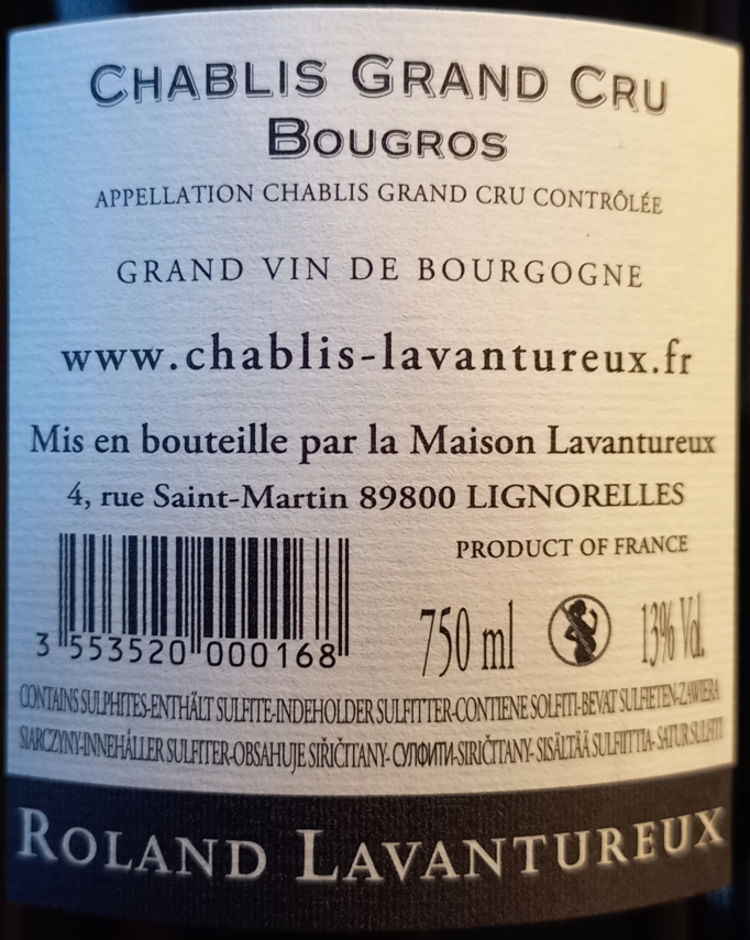 Etiketa Chablis Grand Cru \