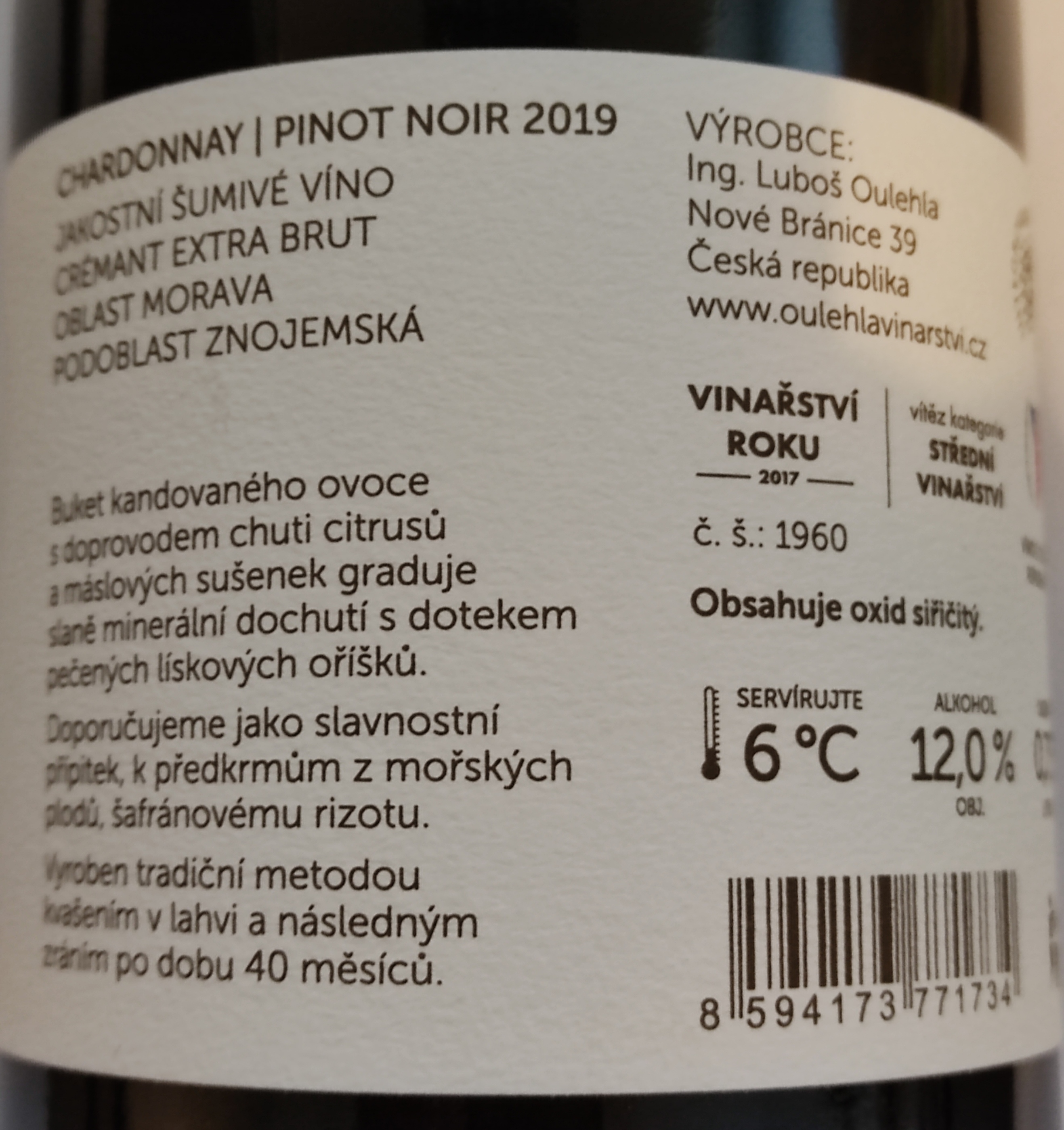 Etiketa Sekt Crémant