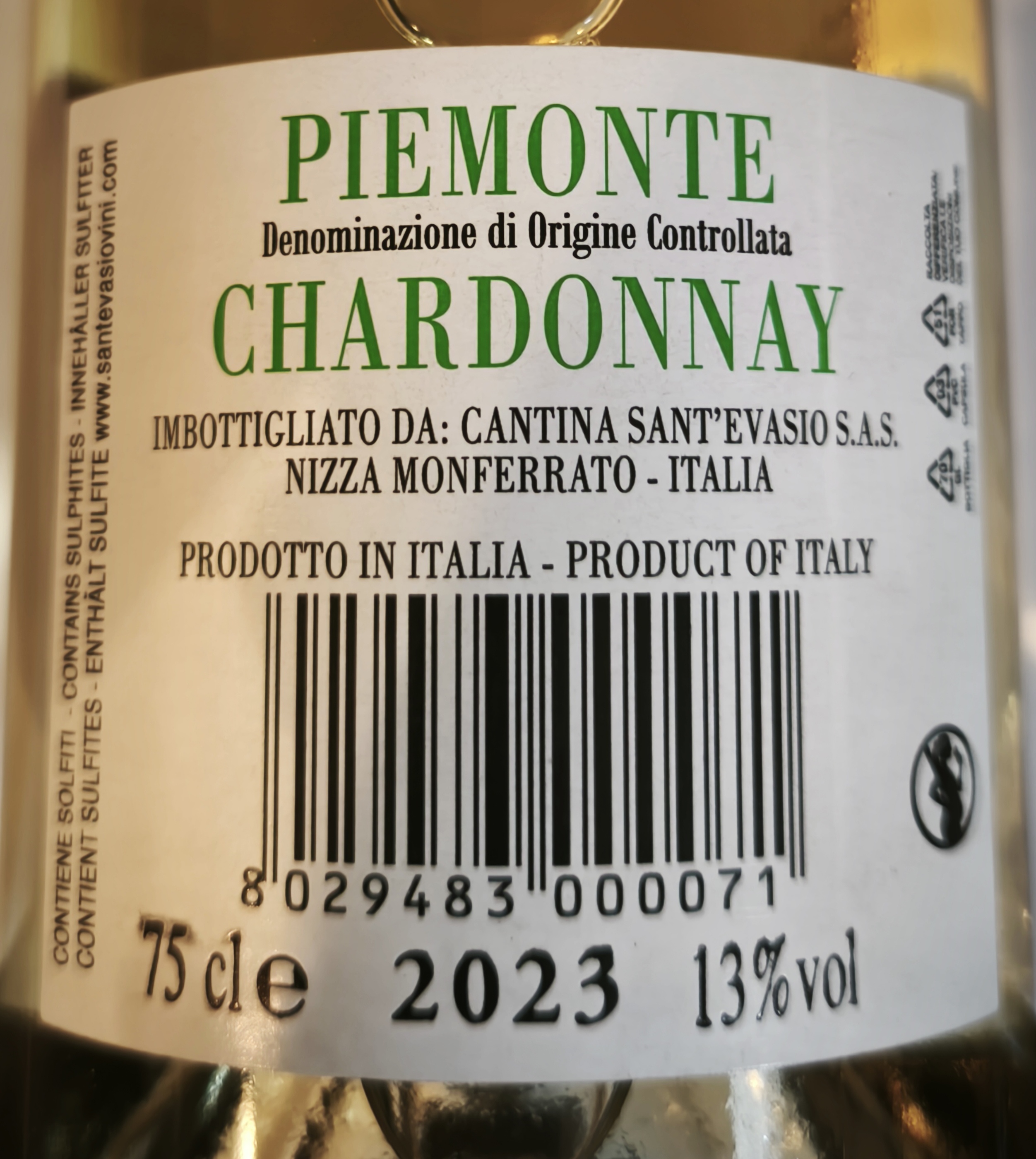 Etiketa Chardonnay