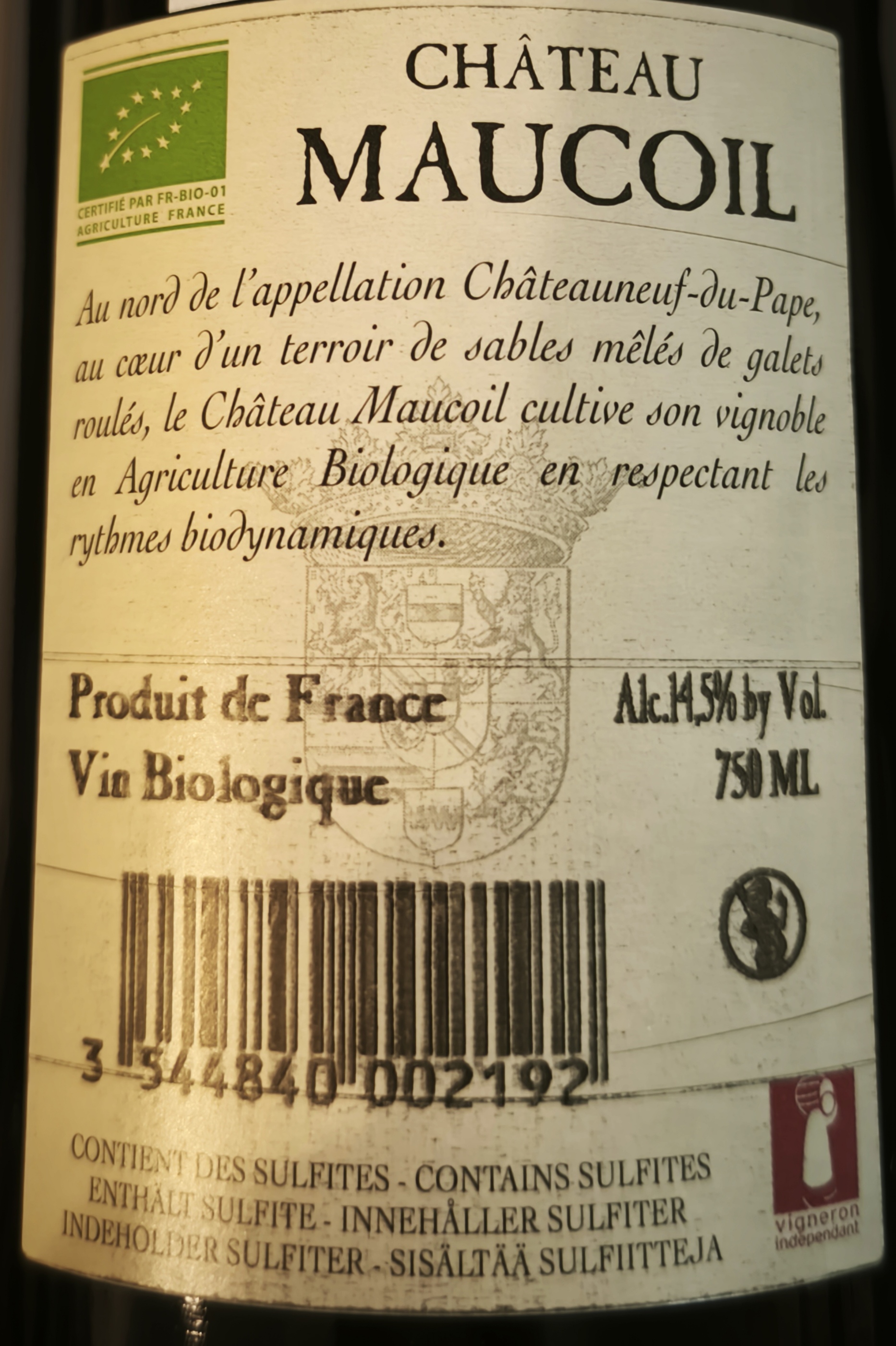 Etiketa Côtes du Rhône Villages