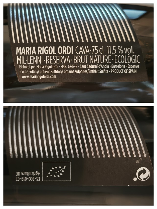 Etiketa Cava Mil·lenni Reserva Brut Nature