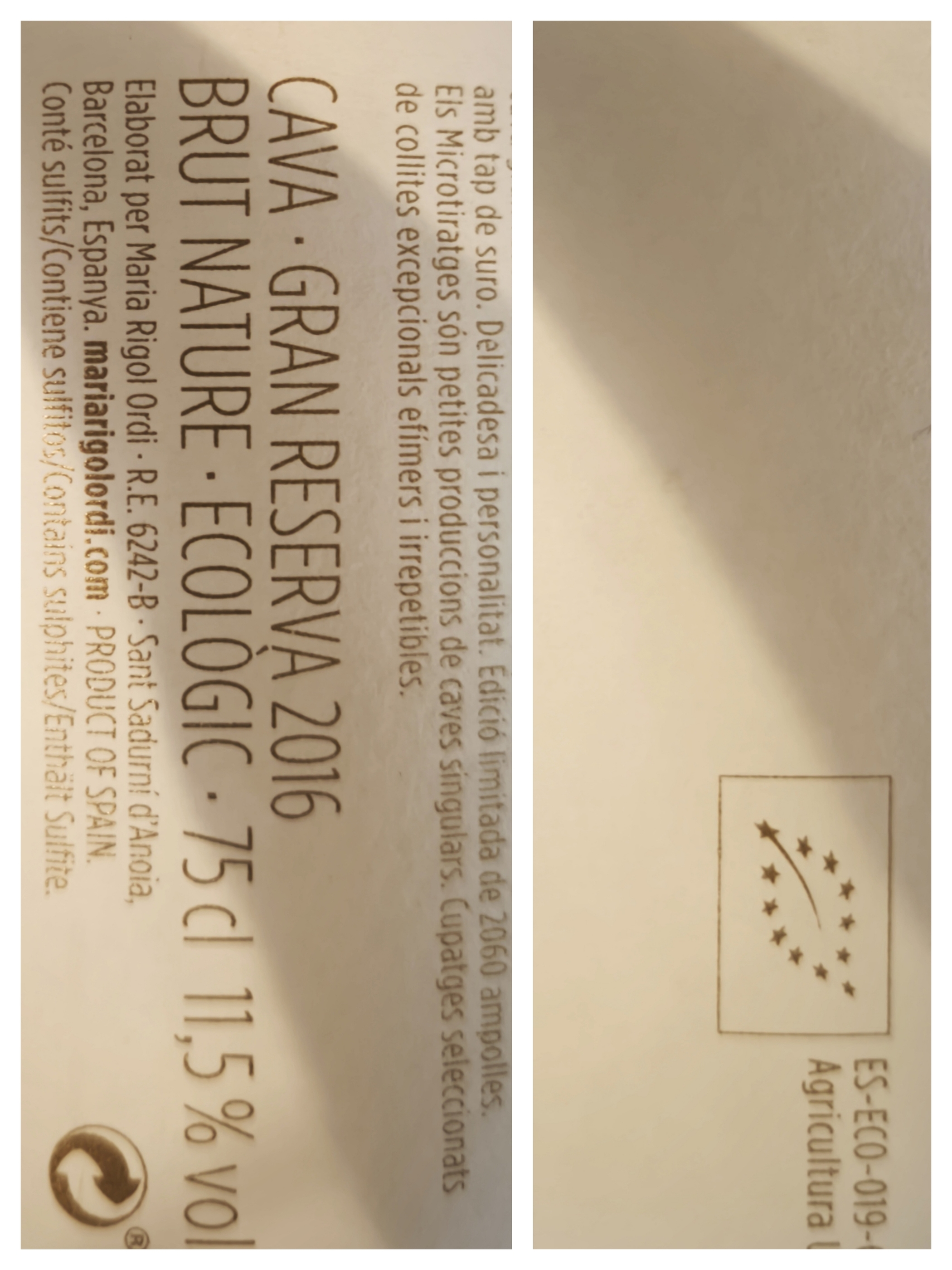 Etiketa Cava Grand Reserva Brut Nature, Microtirage 6