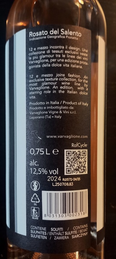 Etiketa Rosato del Salento