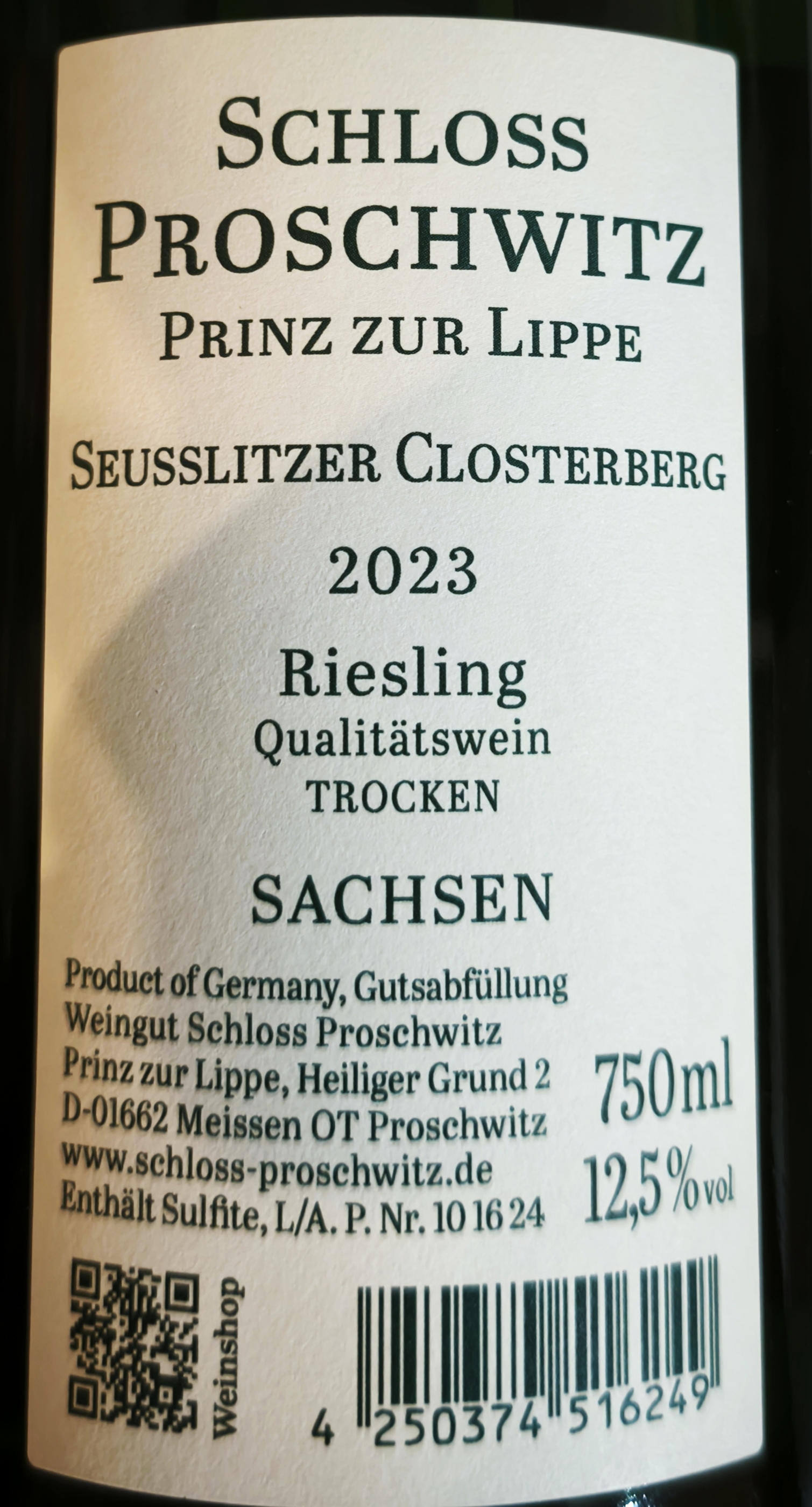 Etiketa Riesling \