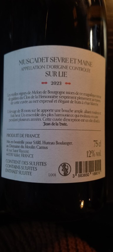 Etiketa Muscadet AOP  Sévre et Maine sur-lie