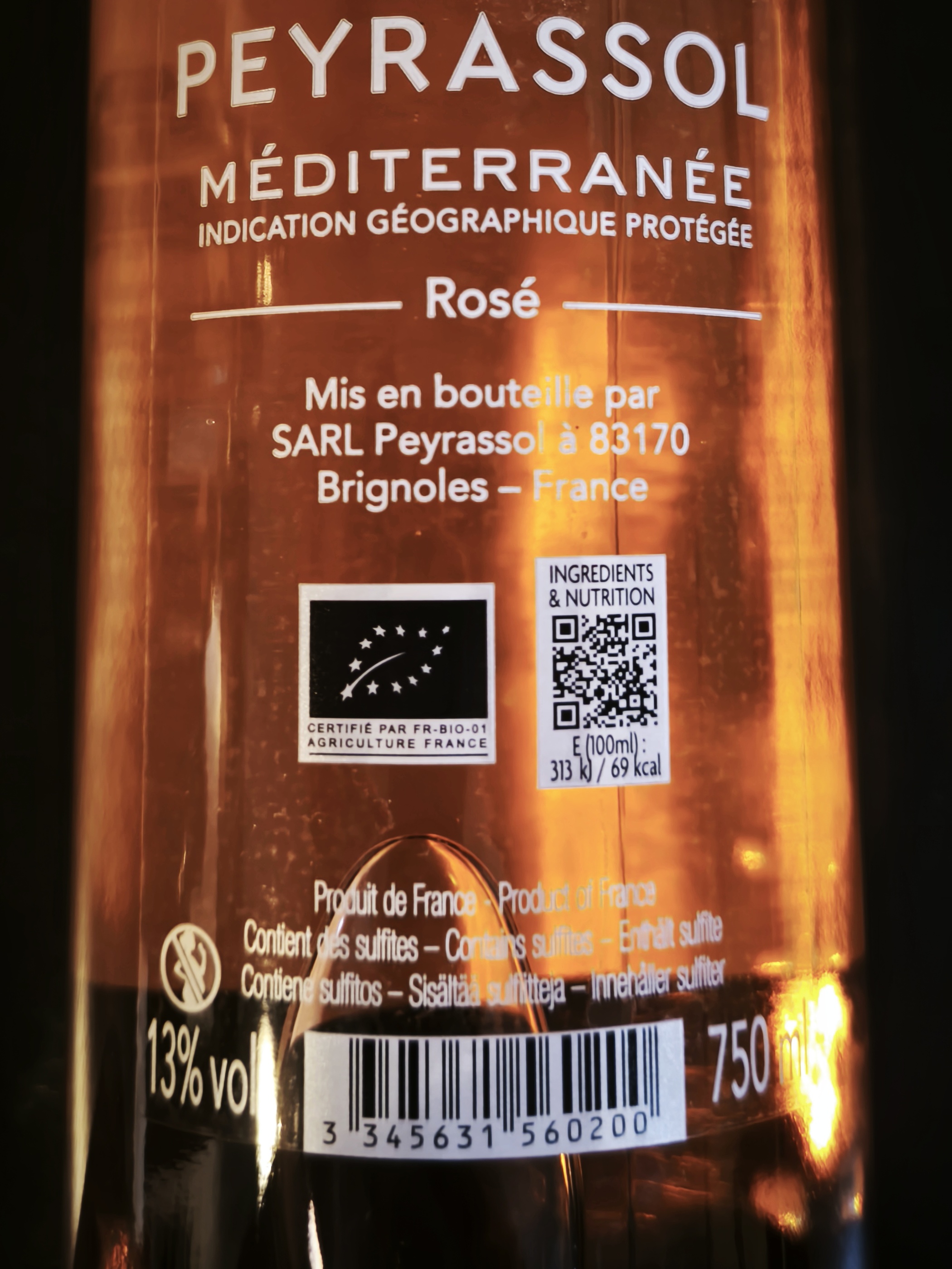 Etiketa Peyrassol Méditerranée rosé 