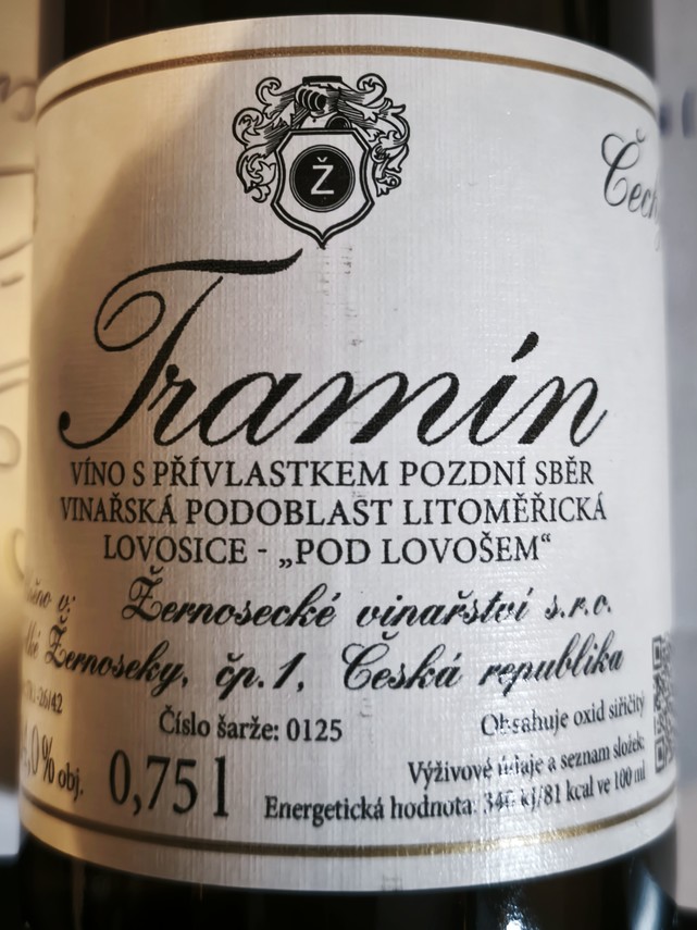 Etiketa Tramín červený